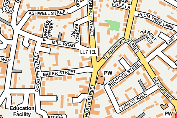 LU7 1EL map - OS OpenMap – Local (Ordnance Survey)