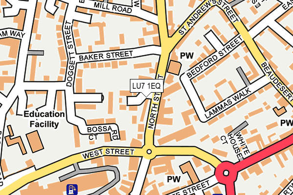 LU7 1EQ map - OS OpenMap – Local (Ordnance Survey)