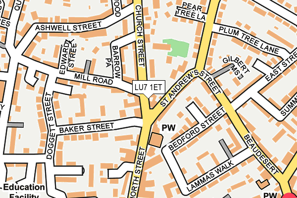 LU7 1ET map - OS OpenMap – Local (Ordnance Survey)