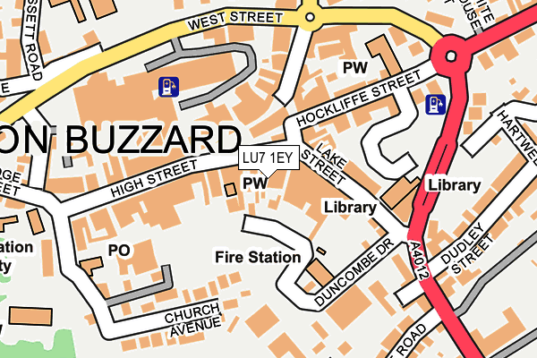 LU7 1EY map - OS OpenMap – Local (Ordnance Survey)