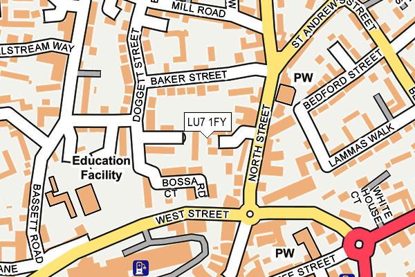 LU7 1FY map - OS OpenMap – Local (Ordnance Survey)