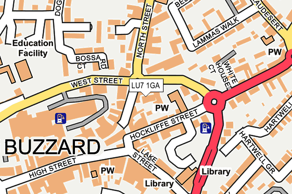 LU7 1GA map - OS OpenMap – Local (Ordnance Survey)