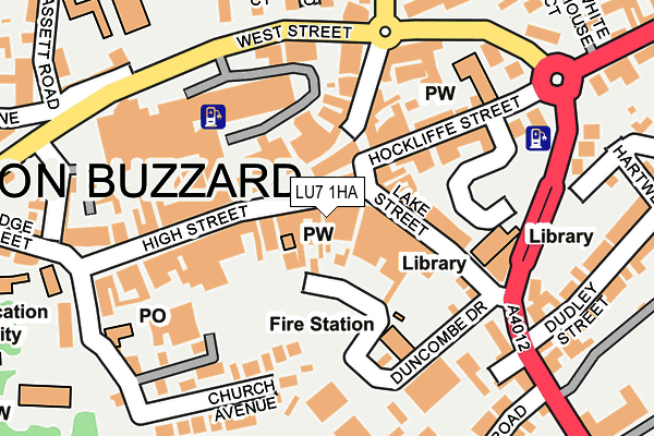 LU7 1HA map - OS OpenMap – Local (Ordnance Survey)