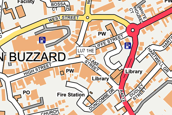 LU7 1HE map - OS OpenMap – Local (Ordnance Survey)
