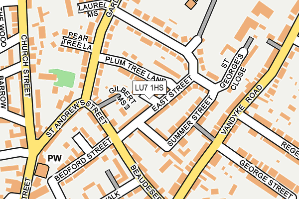 LU7 1HS map - OS OpenMap – Local (Ordnance Survey)