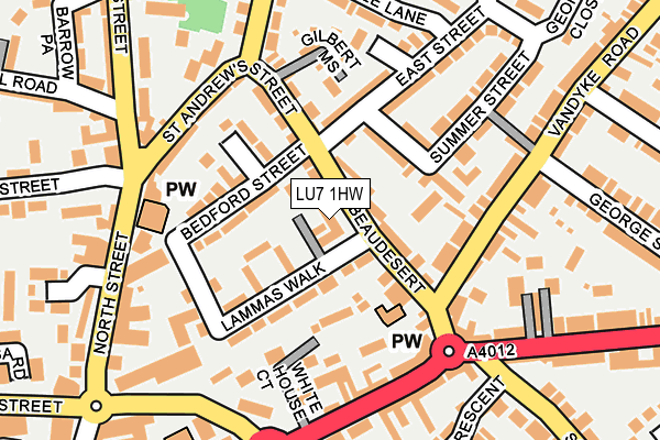 LU7 1HW map - OS OpenMap – Local (Ordnance Survey)