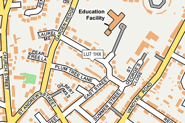LU7 1HX map - OS OpenMap – Local (Ordnance Survey)