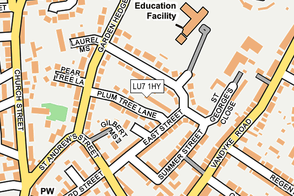 LU7 1HY map - OS OpenMap – Local (Ordnance Survey)