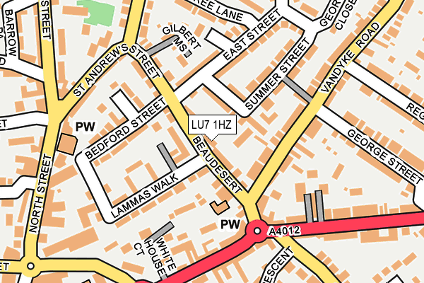 LU7 1HZ map - OS OpenMap – Local (Ordnance Survey)