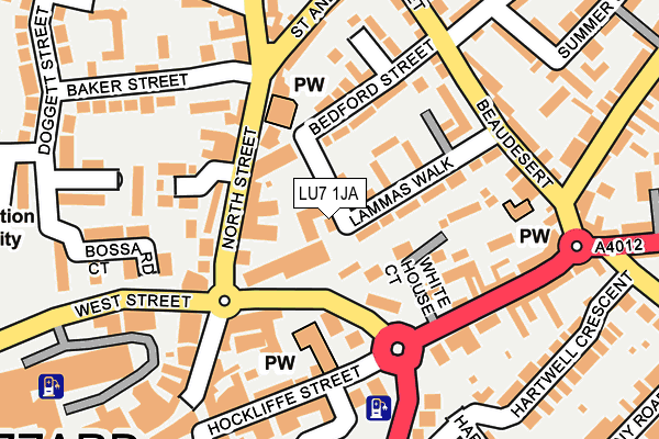 LU7 1JA map - OS OpenMap – Local (Ordnance Survey)