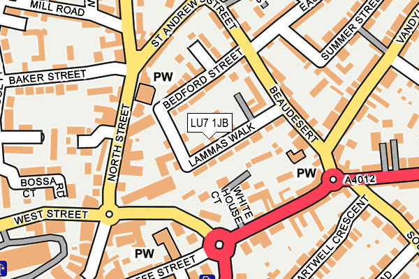 LU7 1JB map - OS OpenMap – Local (Ordnance Survey)