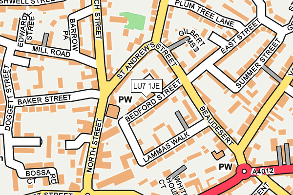 LU7 1JE map - OS OpenMap – Local (Ordnance Survey)