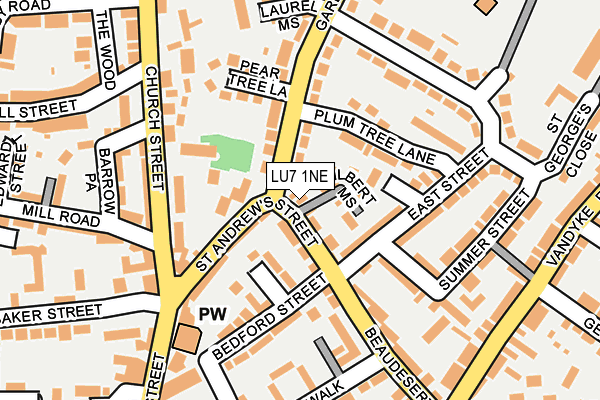 LU7 1NE map - OS OpenMap – Local (Ordnance Survey)