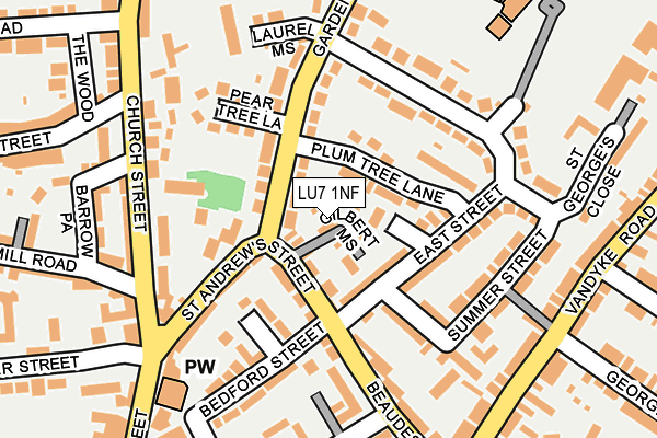 LU7 1NF map - OS OpenMap – Local (Ordnance Survey)