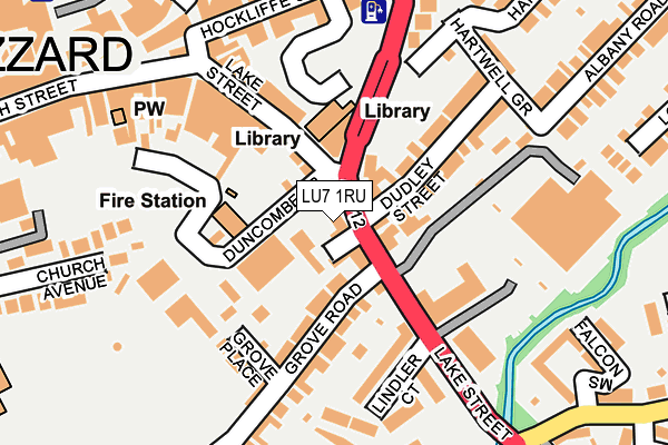 LU7 1RU map - OS OpenMap – Local (Ordnance Survey)