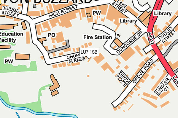 LU7 1SB map - OS OpenMap – Local (Ordnance Survey)