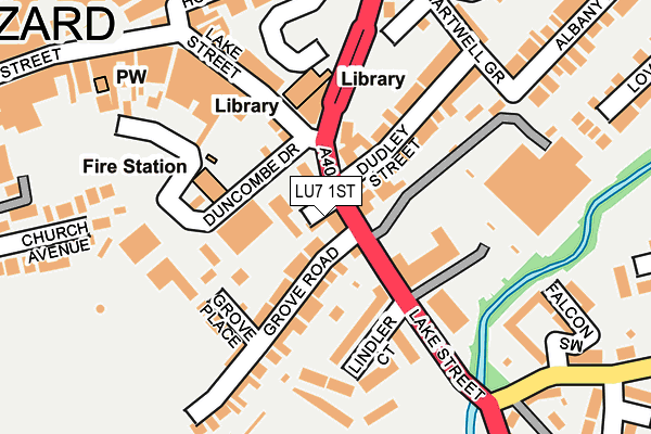 LU7 1ST map - OS OpenMap – Local (Ordnance Survey)
