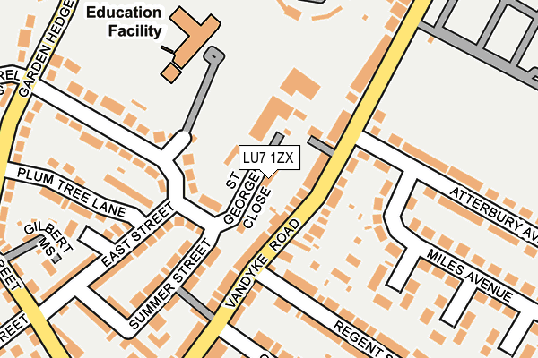 LU7 1ZX map - OS OpenMap – Local (Ordnance Survey)