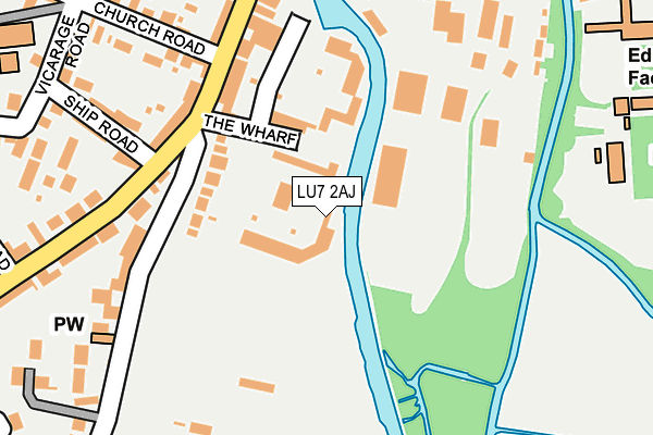 LU7 2AJ map - OS OpenMap – Local (Ordnance Survey)