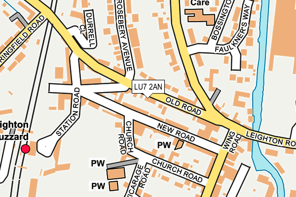 LU7 2AN map - OS OpenMap – Local (Ordnance Survey)