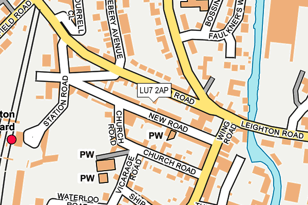 LU7 2AP map - OS OpenMap – Local (Ordnance Survey)