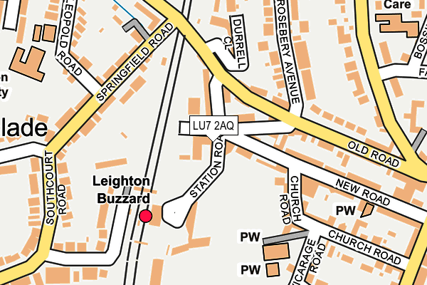 LU7 2AQ map - OS OpenMap – Local (Ordnance Survey)