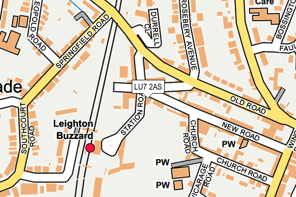 LU7 2AS map - OS OpenMap – Local (Ordnance Survey)