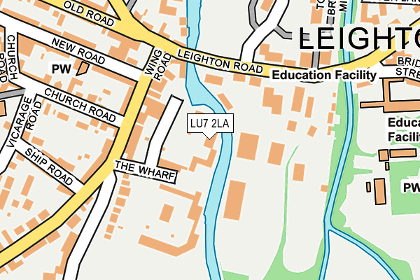 LU7 2LA map - OS OpenMap – Local (Ordnance Survey)