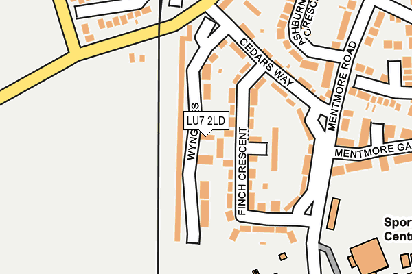 LU7 2LD map - OS OpenMap – Local (Ordnance Survey)