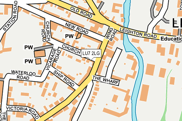 LU7 2LG map - OS OpenMap – Local (Ordnance Survey)