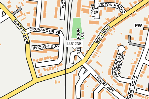 LU7 2NE map - OS OpenMap – Local (Ordnance Survey)