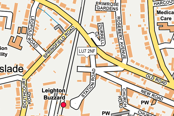 LU7 2NF map - OS OpenMap – Local (Ordnance Survey)