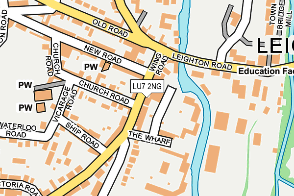 LU7 2NG map - OS OpenMap – Local (Ordnance Survey)