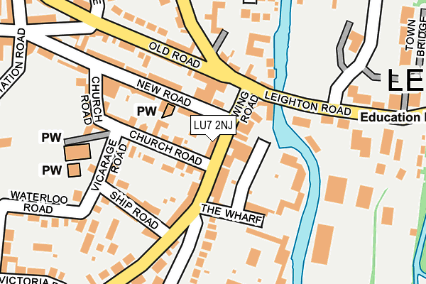 LU7 2NJ map - OS OpenMap – Local (Ordnance Survey)