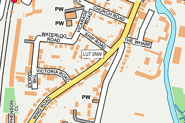 LU7 2NW map - OS OpenMap – Local (Ordnance Survey)