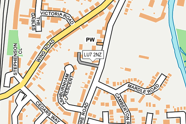 LU7 2NZ map - OS OpenMap – Local (Ordnance Survey)