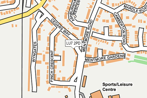 LU7 2PD map - OS OpenMap – Local (Ordnance Survey)