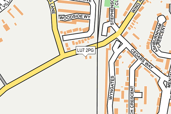 LU7 2PG map - OS OpenMap – Local (Ordnance Survey)
