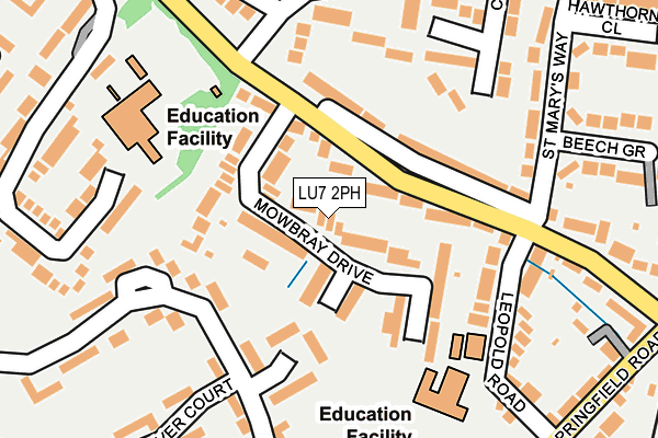 LU7 2PH map - OS OpenMap – Local (Ordnance Survey)