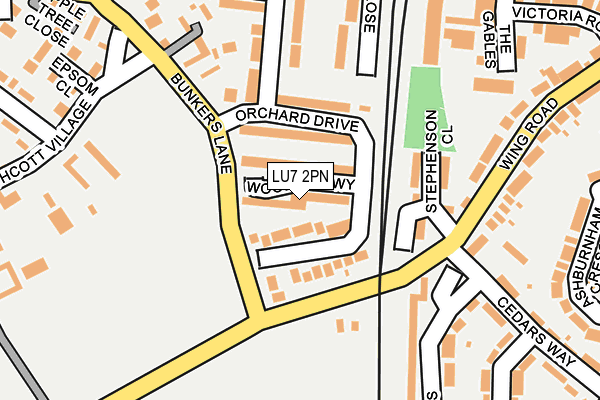 LU7 2PN map - OS OpenMap – Local (Ordnance Survey)