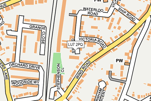 LU7 2PQ map - OS OpenMap – Local (Ordnance Survey)