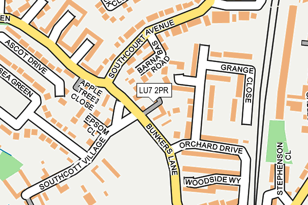 LU7 2PR map - OS OpenMap – Local (Ordnance Survey)