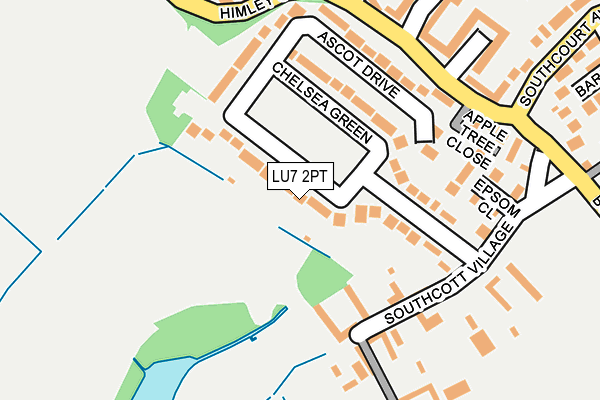 LU7 2PT map - OS OpenMap – Local (Ordnance Survey)