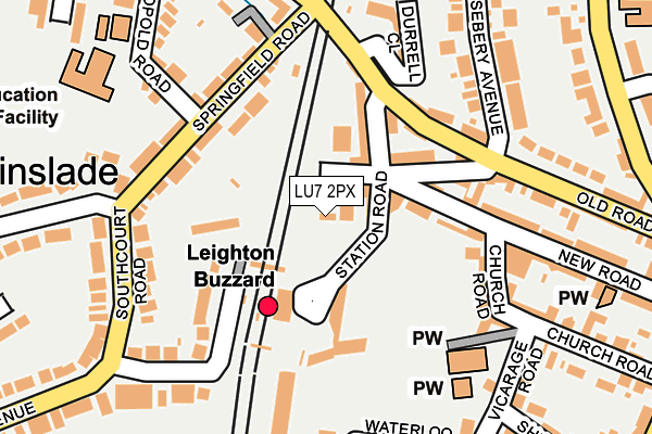 LU7 2PX map - OS OpenMap – Local (Ordnance Survey)
