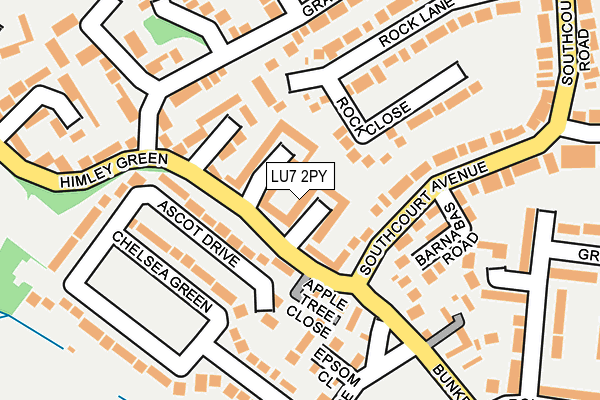 LU7 2PY map - OS OpenMap – Local (Ordnance Survey)