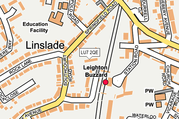 LU7 2QE map - OS OpenMap – Local (Ordnance Survey)