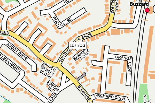 LU7 2QG map - OS OpenMap – Local (Ordnance Survey)