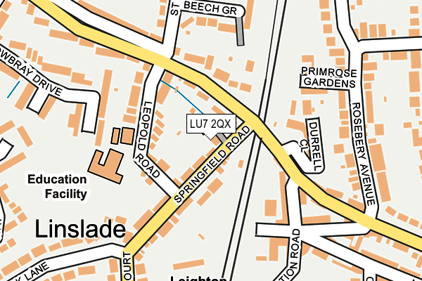 LU7 2QX map - OS OpenMap – Local (Ordnance Survey)