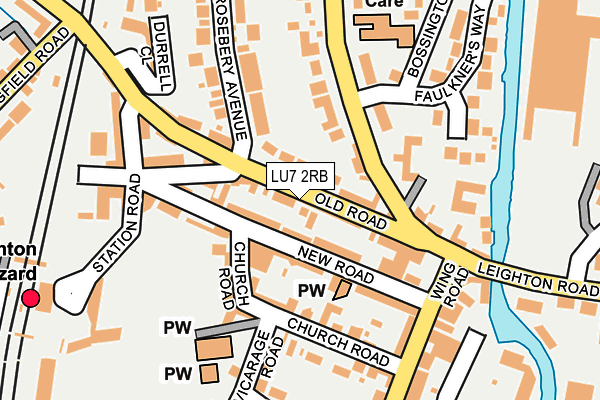 LU7 2RB map - OS OpenMap – Local (Ordnance Survey)