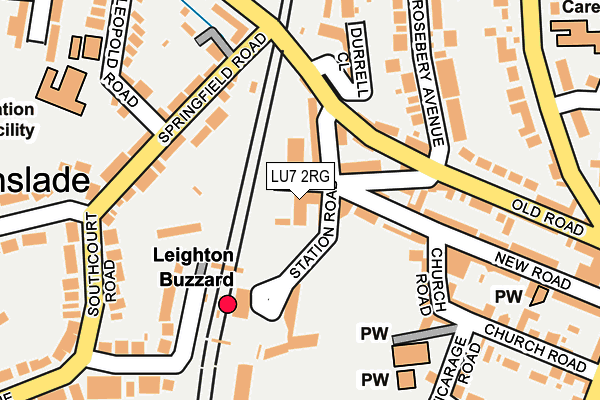 LU7 2RG map - OS OpenMap – Local (Ordnance Survey)